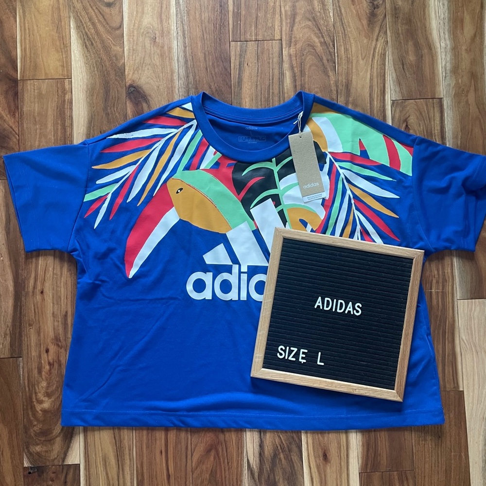 NWT Adidas  X Farm Rio Crop Top